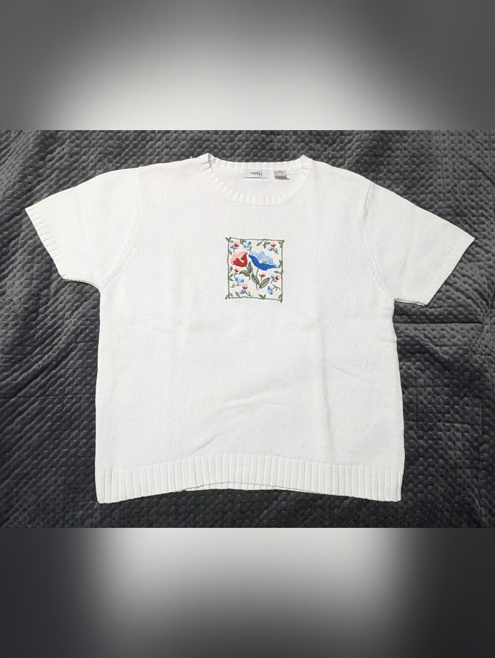 Northern Reflections Knit Embroidered Short Sleeved Shirt